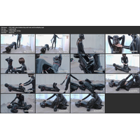 FSS-L066 Latex lesbian dog suit train and breathplay