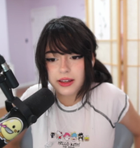 twitch streamer gives a better view of her perky bosoms